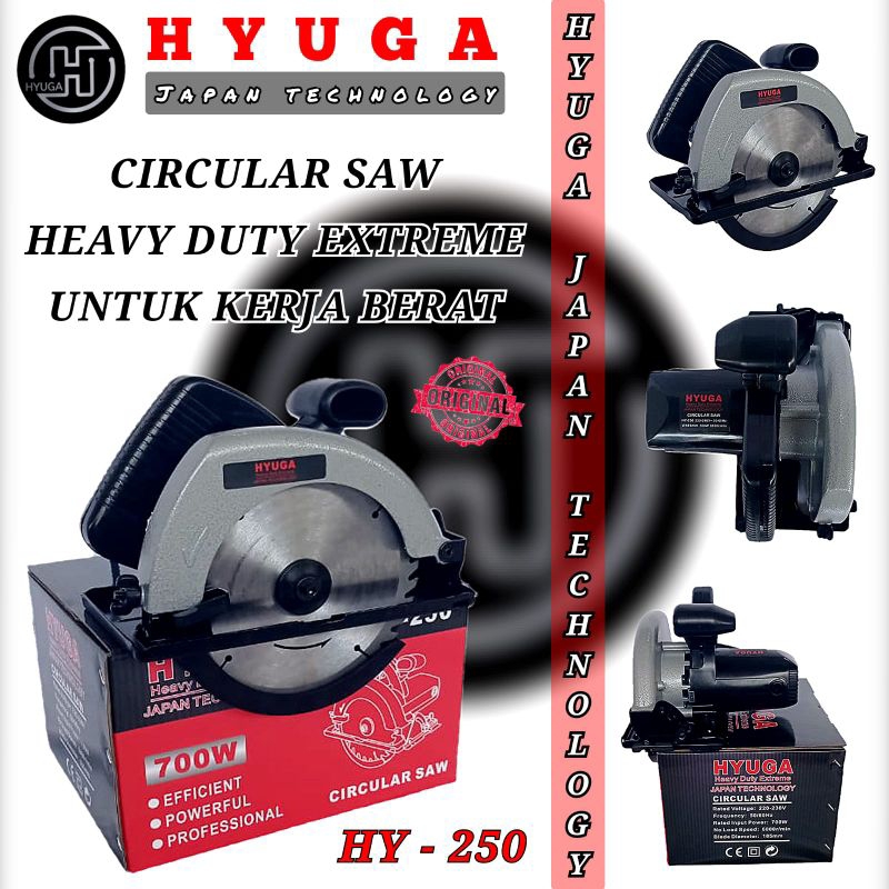 HYUGA BY UCHIHA JAPAN mesin gergaji listrik circular saw 700waat mesin potong 7" HY-250