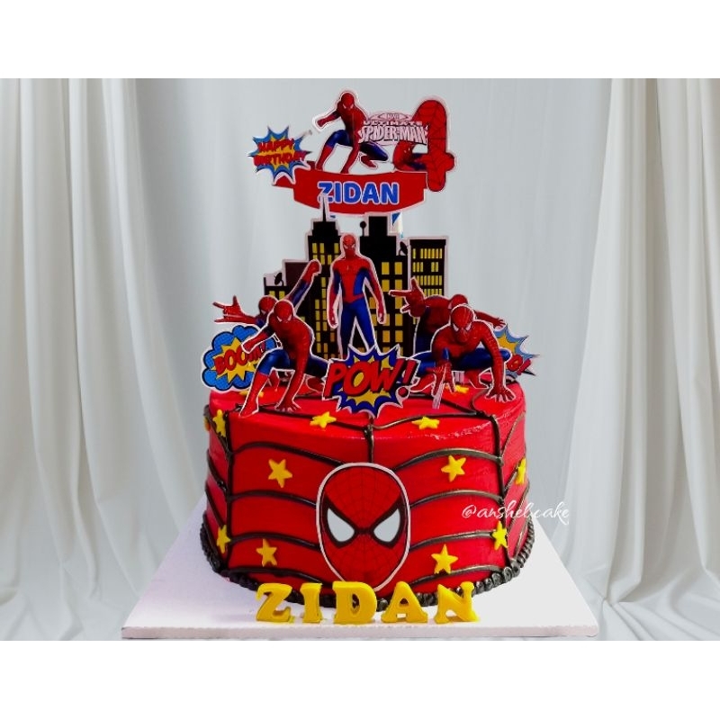 Kue ulang tahun anak - kue ulang tahun spiderman - kue ultah anak - kue ultah spiderman - kue spider