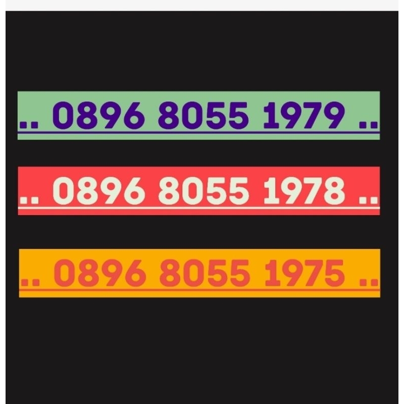 nomor cantik tri seri 8055 tahun