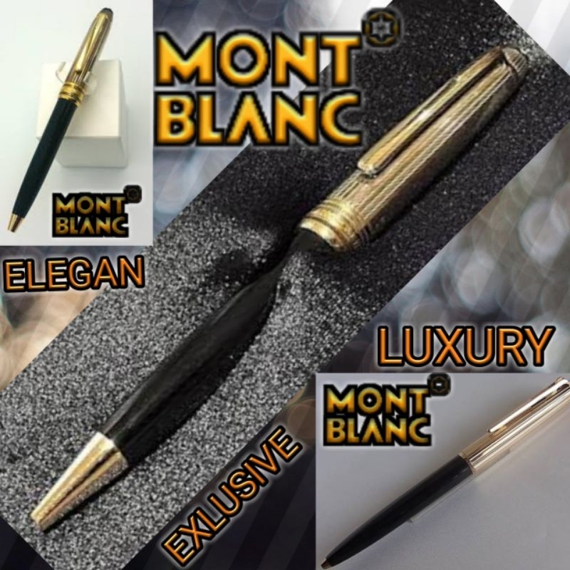 

Bollpoint Mewah Exlusive MOMBLNC Black Gold Clip