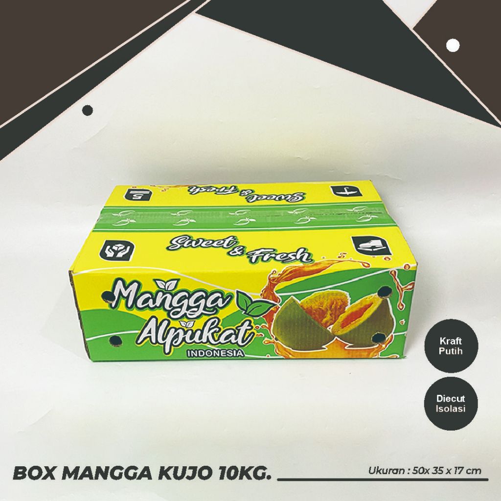 

BOX/KARDUS MANGGA VAR. 10 KG (FREE PARTISI DALAM 24 BUAH) - A1/boxmangga/manggaalpukat/boxbuah/kardusbuah/mangga10kg/klonal21