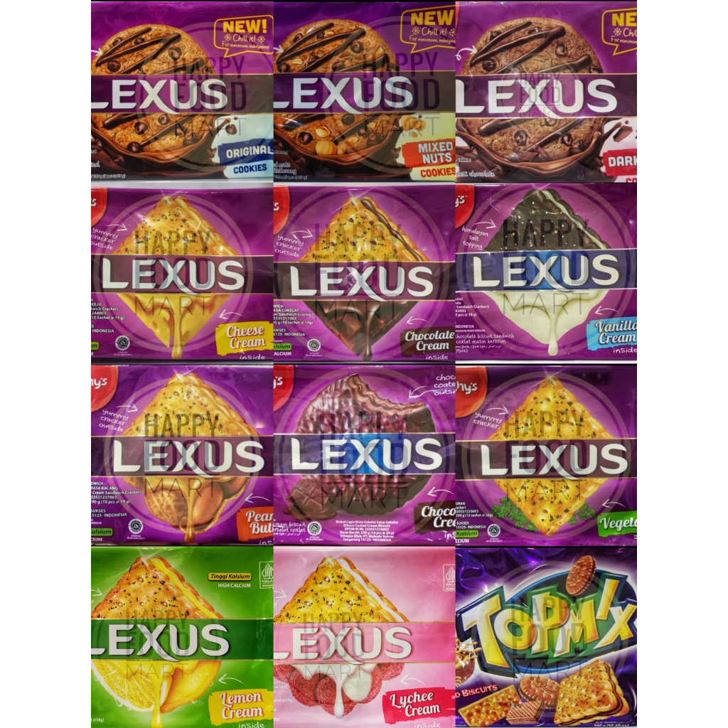 

[HALAL] MUNCHYS LEXUS CRACKERS 190 GRAM/BISKUIT MUNCHY COKLAT/MUNCHY'S VANILLA BISCUIT/CHOCOLATE/VEGETABLE CRACKERS/KACANG/LEMON/CHOCO CHIP COOKIES/PEANUT BUTTER/KRIM KACANG/SAYURAN