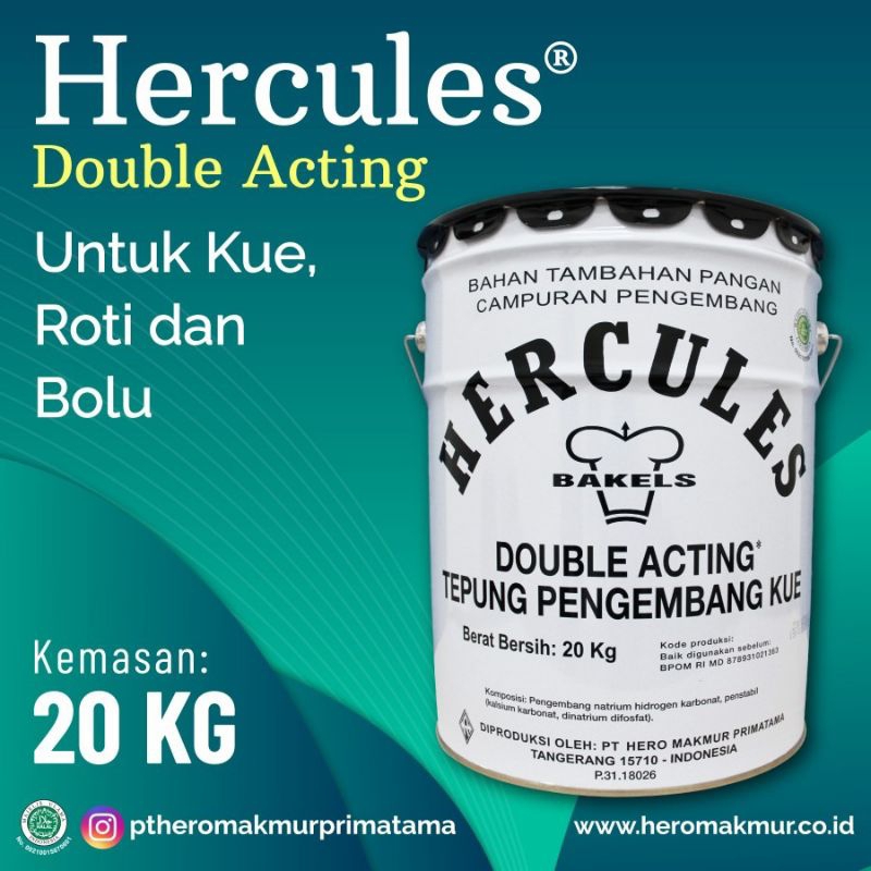 

Hercules Baking Powder Double Acting 20Kg