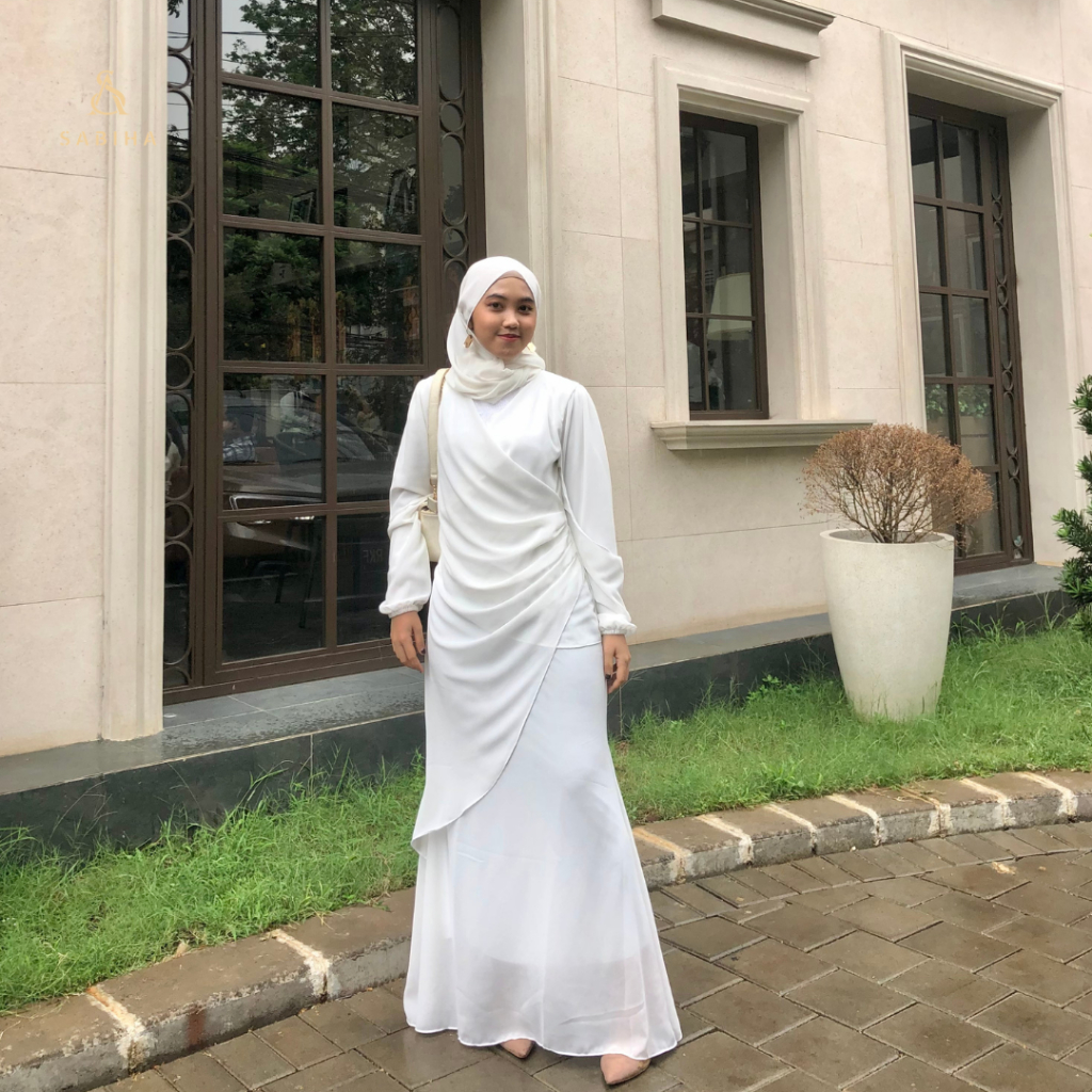 BESTPROMO FAYRE DRESS - DRES DRAPERY MALAY MELAYU SIMPEL ELEGAN SABIHA.ID