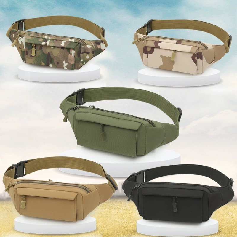 UNI 048 Tas Pinggang Kanvas Waistbag Sport Tas Selempang Sling Bag Motif Army