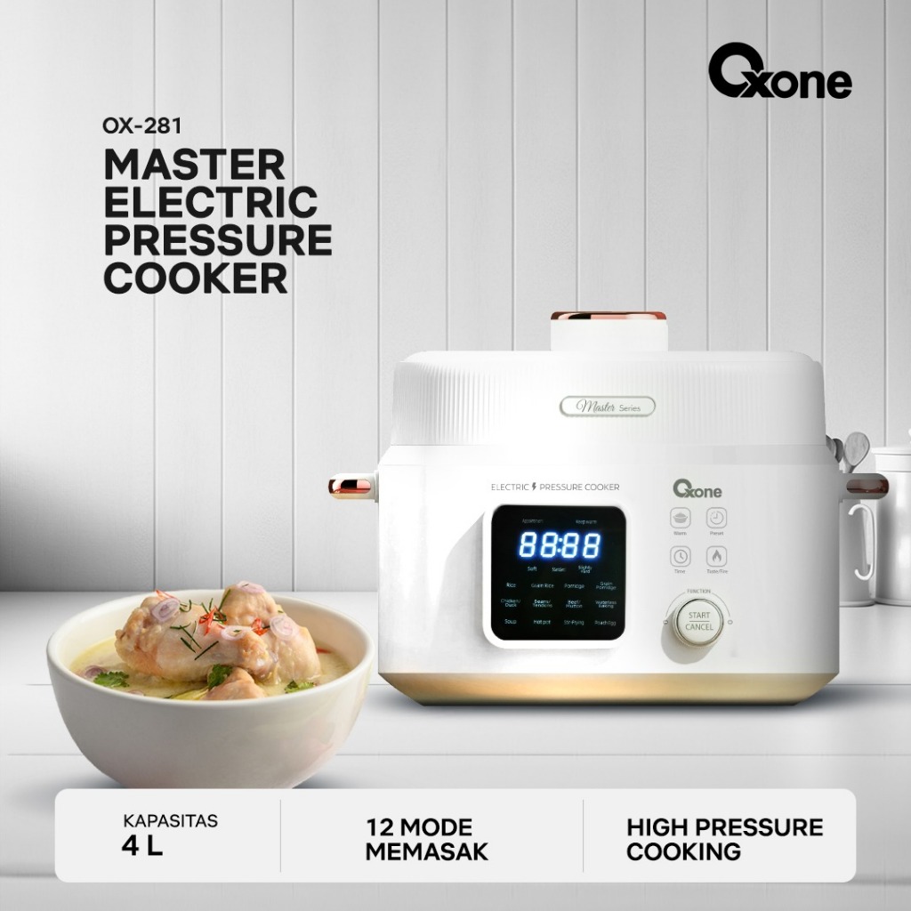 Oxone OX281 Master Electric Pressure Cooker | Presto Elektrik | Multifungsi | MPASI bayi