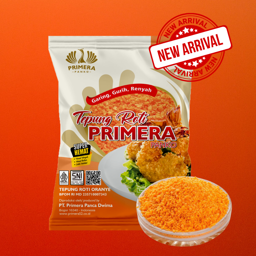 

PRIMERA PANKO - Tepung Roti Ekono warna Orange 225g