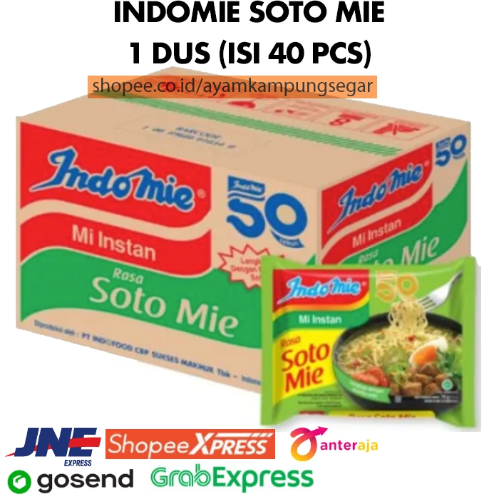 

Indomie Soto Mie 1 dus isi 40