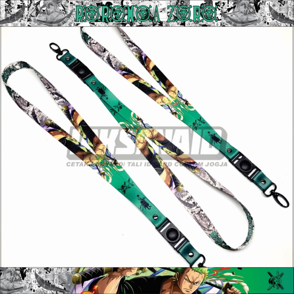 

LANYARD TALI ID CARD ONE PIECE RORONOA ZORO FULL PRINT