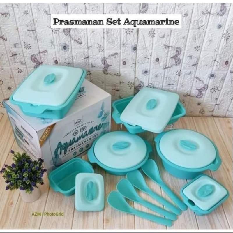AQUAMARINE SET PRASMANAN WADAH PENYIMPANAN