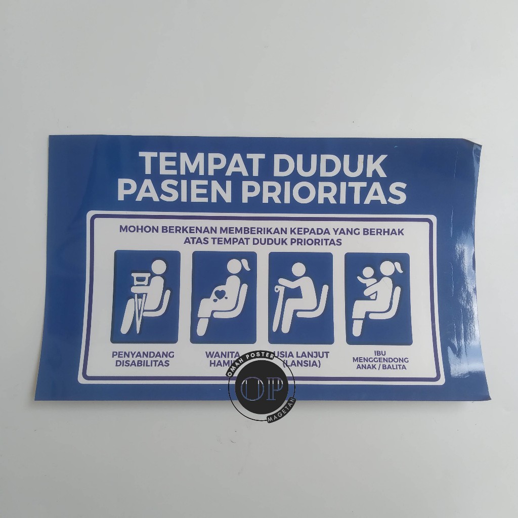 

Stiker Tempat Duduk Prioritas - Prioritas Duduk - Stiker Vinyl