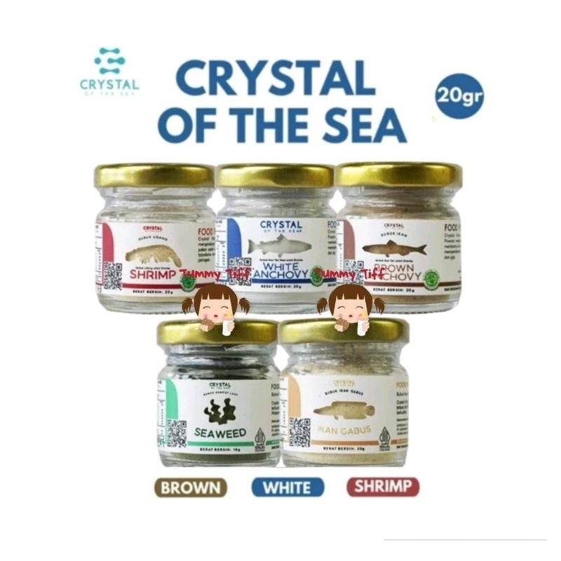 

CRYSTAL OF THE SEA WHITE ANCHOVY SHRIMP BROWN ANCHOVY POWDER 20gr - BUBUK IKAN TERI NASI UDANG IKAN BILIS TAMBAHAN MPASI BAYI