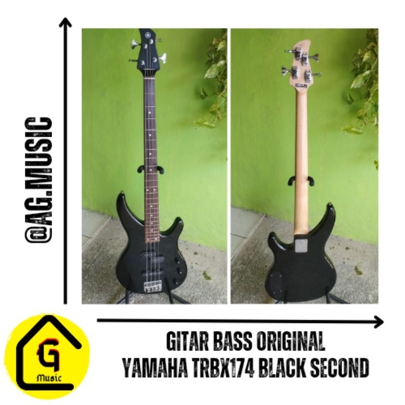 GITAR BASS ORIGINAL YAMAHA TRBX174 BLACK SECOND / TRBX 174 BONUS GIGBAG JUST IN CASE SECOND