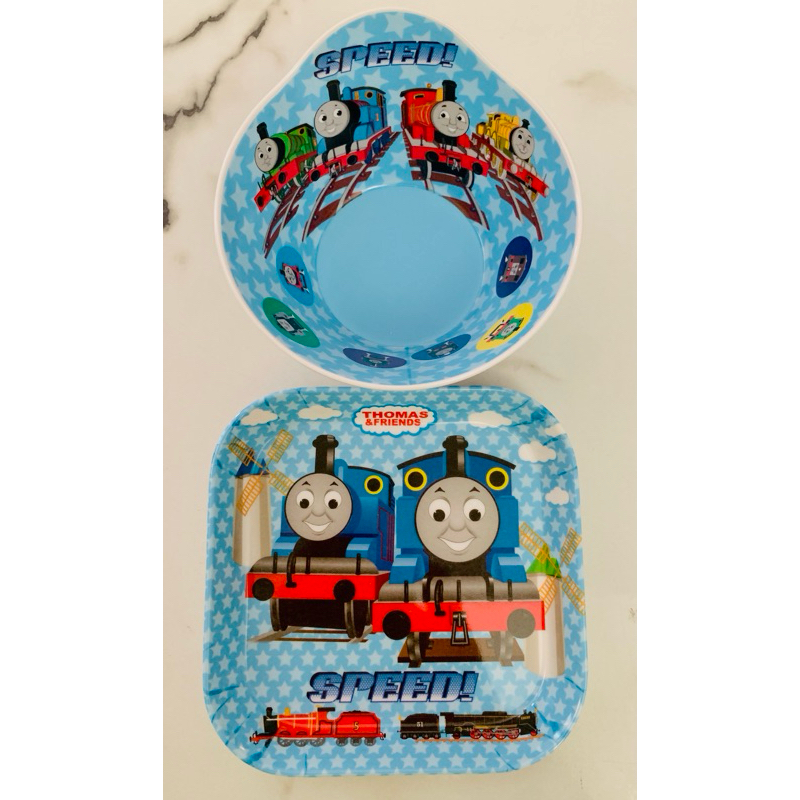 paket 2in1 mangkok piring set melamin karakter doraemon frozen