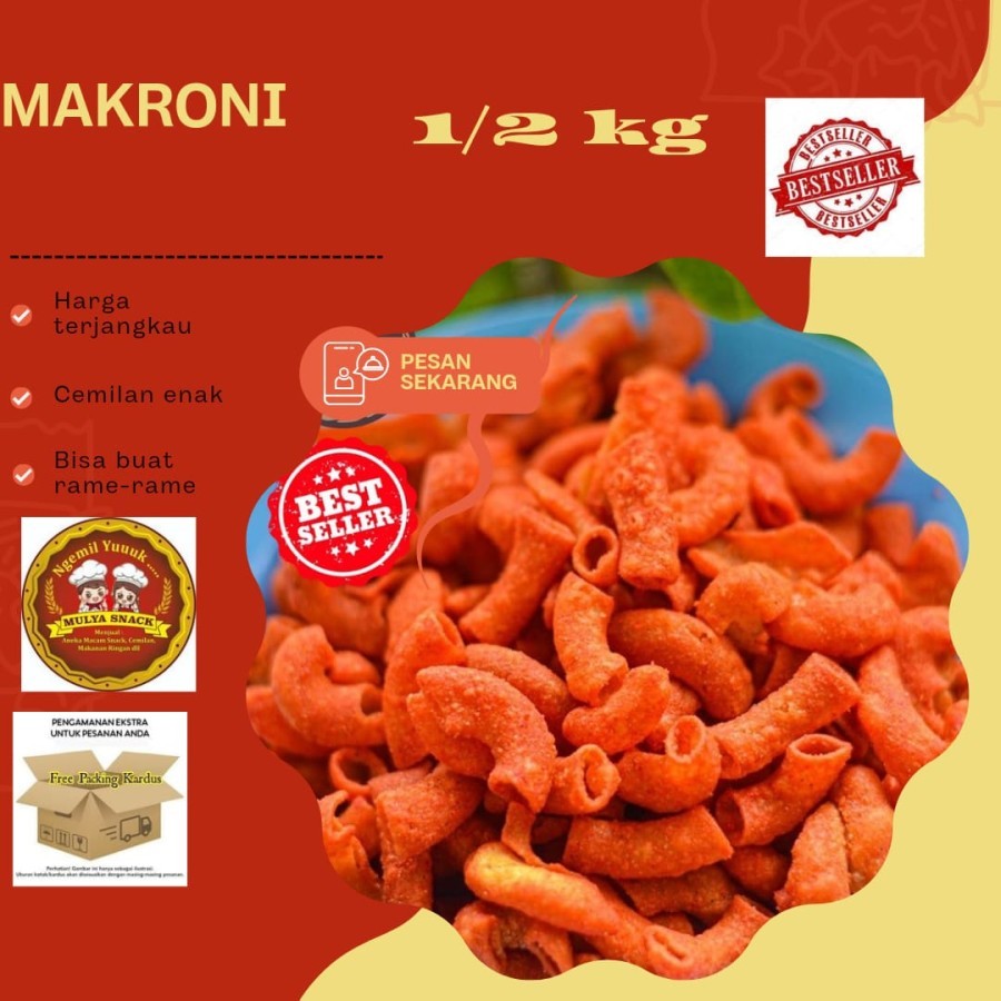 

Makaroni pedas jeruk 1/2kg / makaroni pedas 500gr