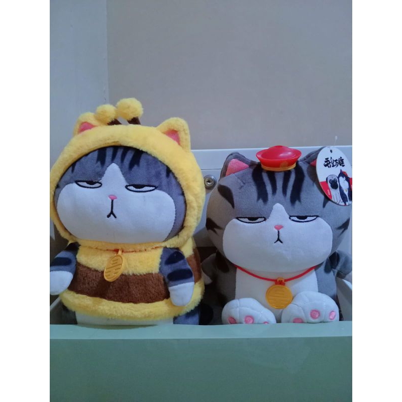 Boneka kucing Furyu Kucing judes Bulu lembut plush