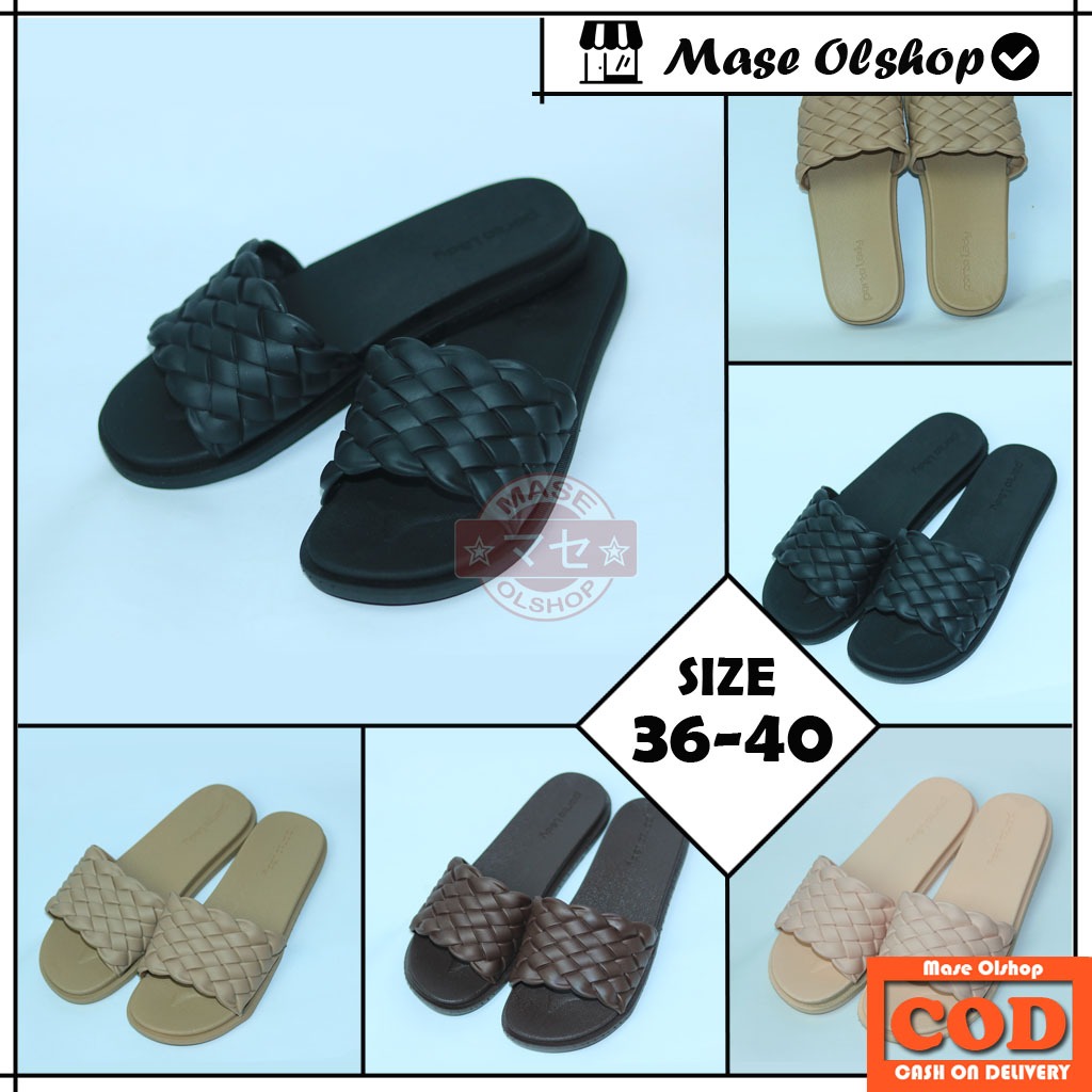 Porto Lady ELA-5 Sandal Slide Slip On Wanita Sendal Slop Karet Empuk Terbaru
