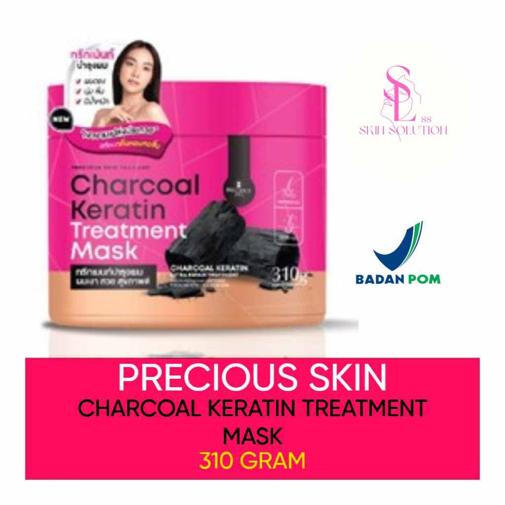 Charcoal Keratin Treatment Mask 310g Merk Precious Skin Thailand  / Hair Mask / Keratin Rambut / Mas