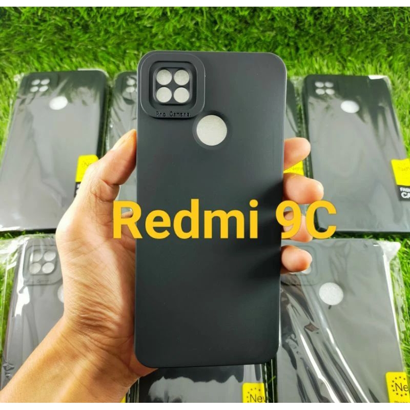 SLICON/CASE FULL BLACK REDMI 9C / 10A/10C TPU CANDY CASE PRO PELINDUNG CAMERA HITAM POLOS