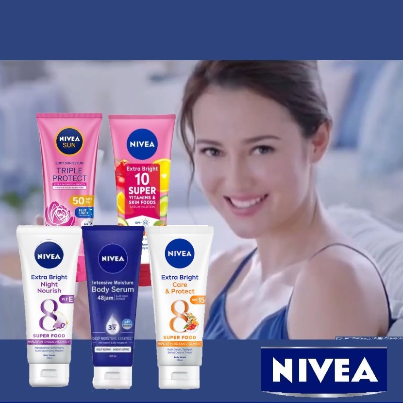 NIVEA Body Serum - Extra Bright Care & Protect / Night Nourish / Intensive Moisture / Extra Bright 1