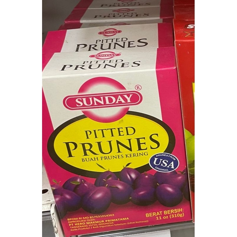 

Sunday pitted prunes buah kering prunes 310gr