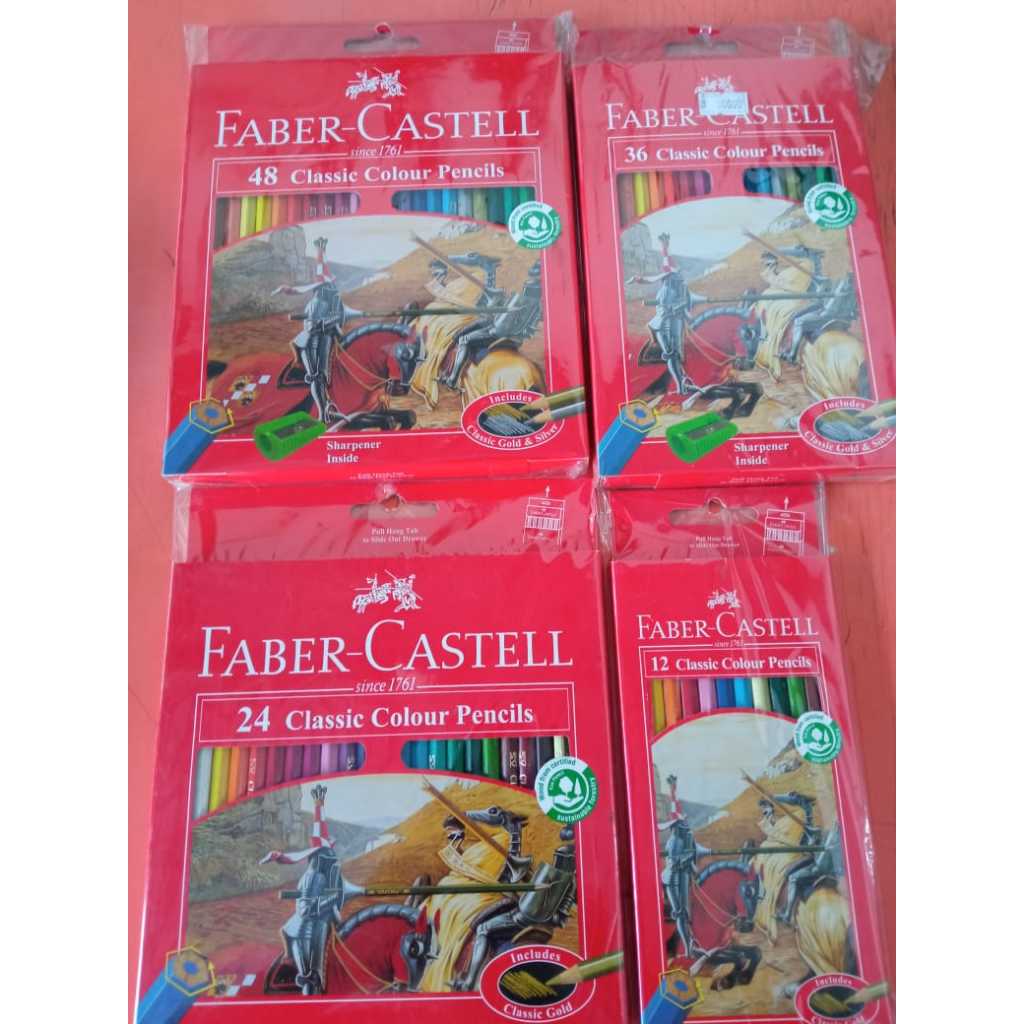 

pensil warna kayu faber castel clasic color pencils 12/36/24/48 warna