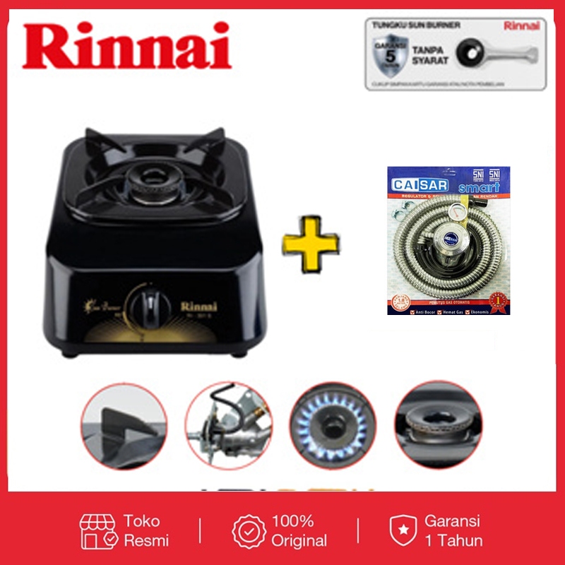 KOMPOR GAS 1 TUNGKU RINNAI 201S / 301S / KOMPOR RINNAI 1 TUNGKU / KOMPOR RINAI 1 TUNGKU
