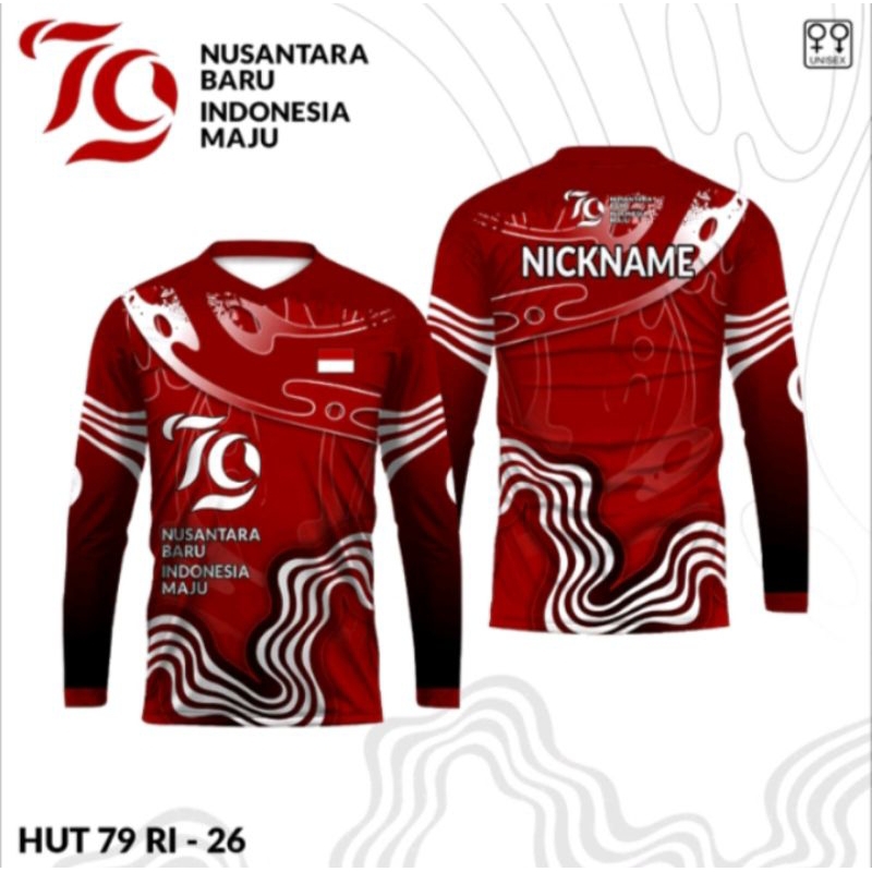jersey hut ri 79 lengan panjang kaos hut ri 79 kaos 17agustus