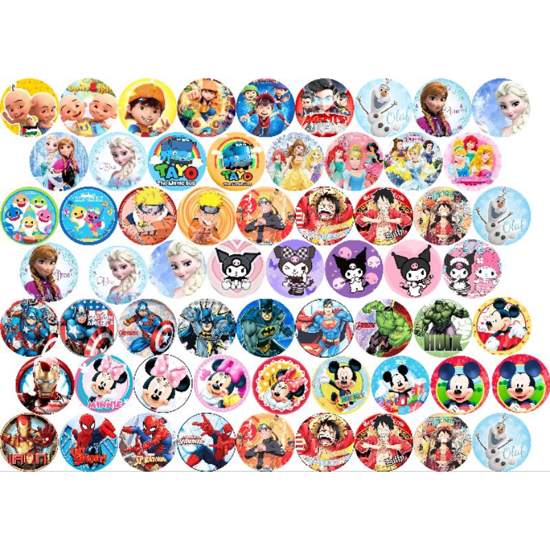 

edible image untuk coklat lollipop diameter 3cm