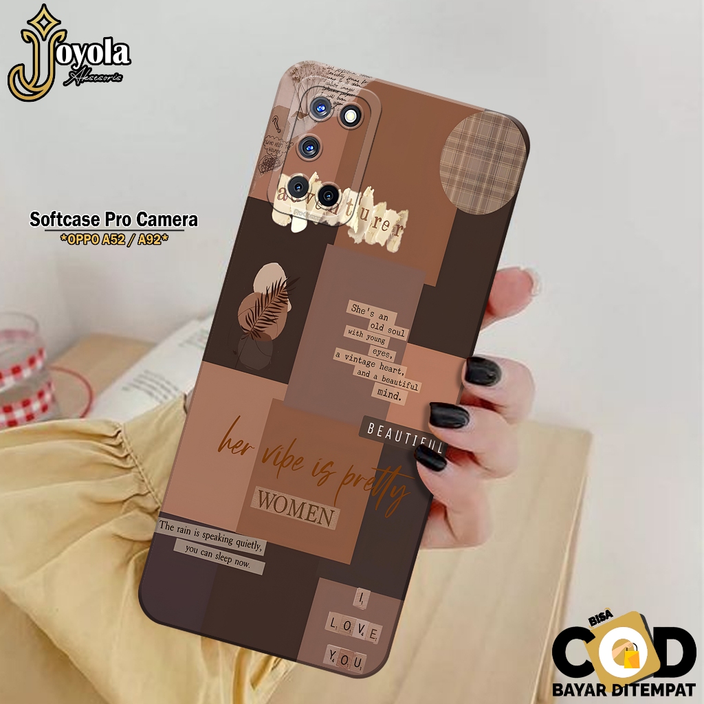 Softcase Hp OPPO A52 / A92 Terbaru Fashion Case Aesthetic Case OPPO A52 / A92 Silikon Tpu Pro Camera