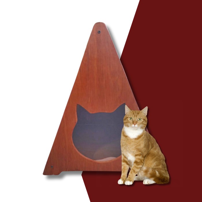 Kamar Kucing Kayu - Kandang Hewan Portable - Kandang Mainan Kucing