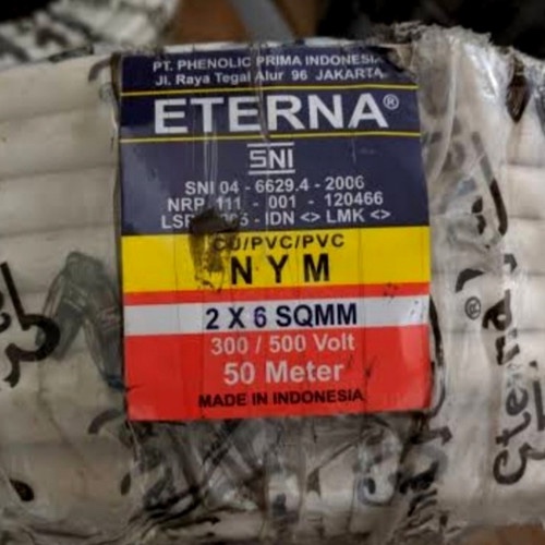 Kabel NYM 2 x 6 mm ETERNA / 50 Meter / NYM 2x6 mm