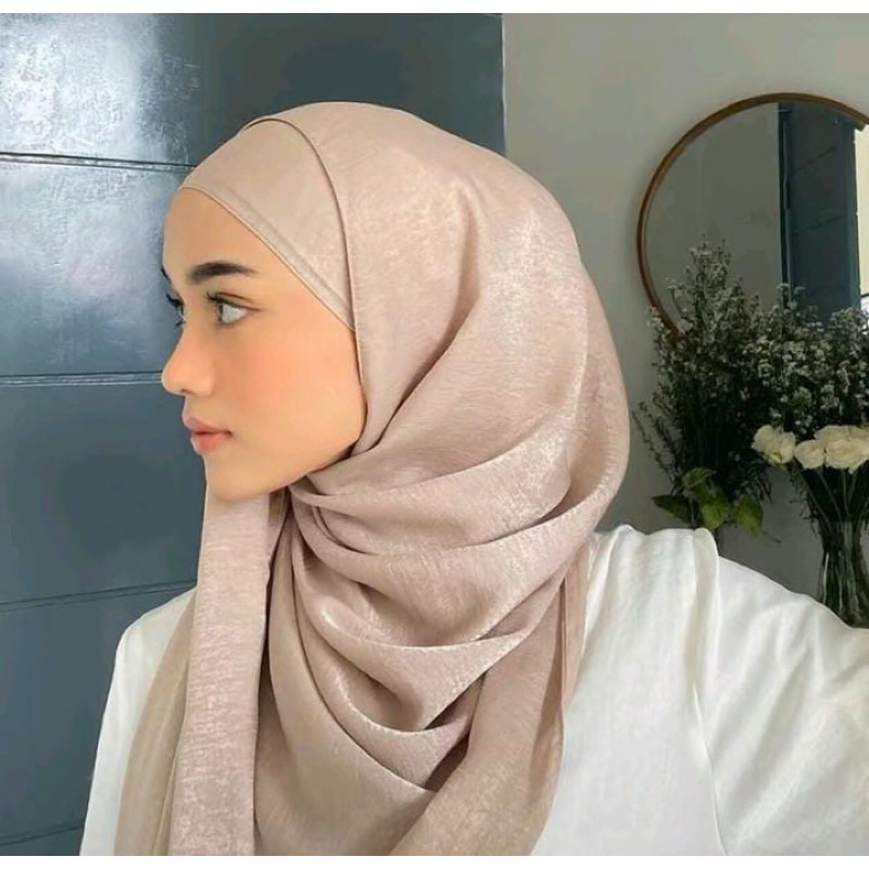PASMINAH Slik anggia hijab santorini// pasminah santorini slik//testur mewah pasminah