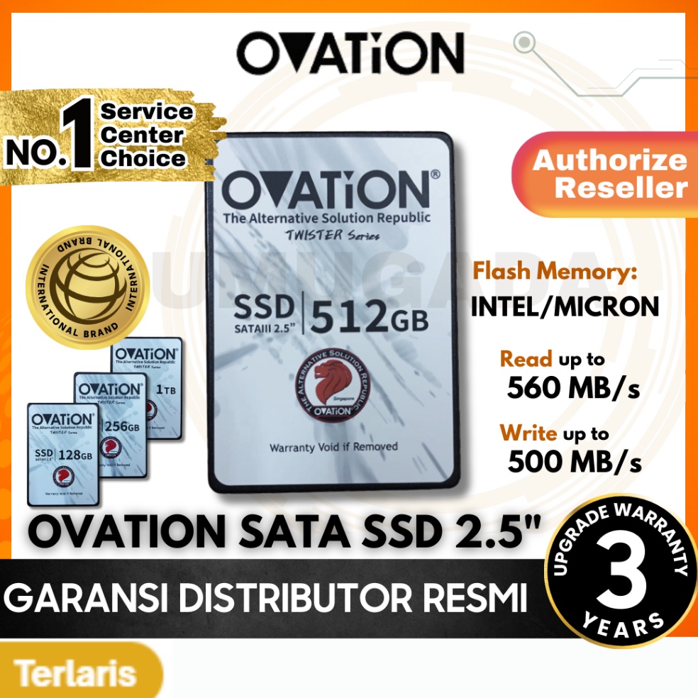 KODE T7P OVATION SSD 128GB  256GB  512GB  1TB 25 SSD Internal SATA3  GARANSI RESMI 3 TAHUN