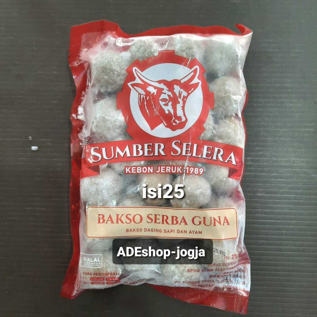 

baso bakso sapi sumber selera kebon jeruk SERBAGUNA 325 gr isi 25