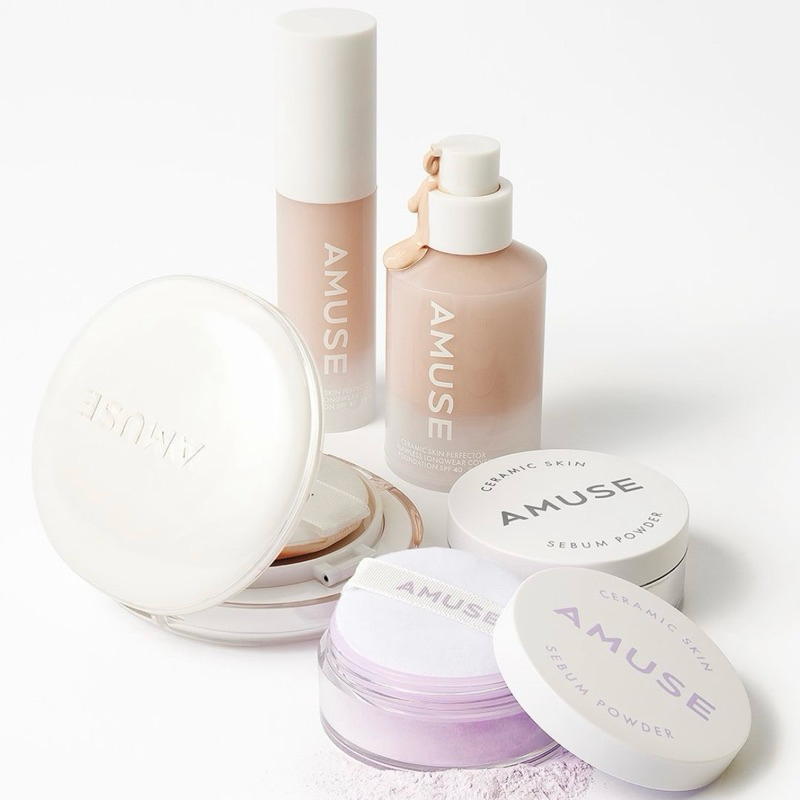 pre order - amuse ceramic skin collection | powder, foundation, cushion