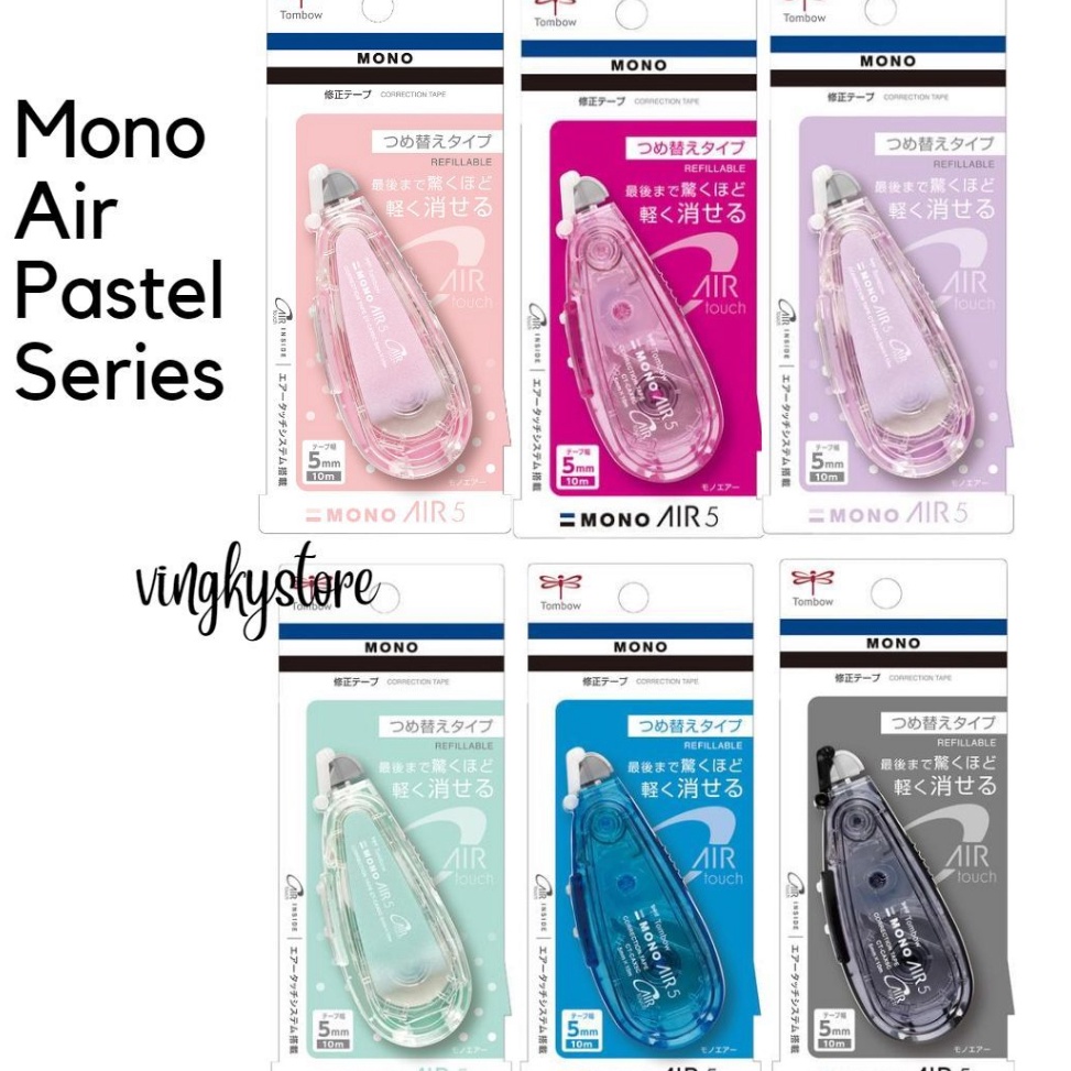 

Tipex Correction Tape Tombow Mono Air 5mm X 1m PASTEL SERIES KODE K7Z3