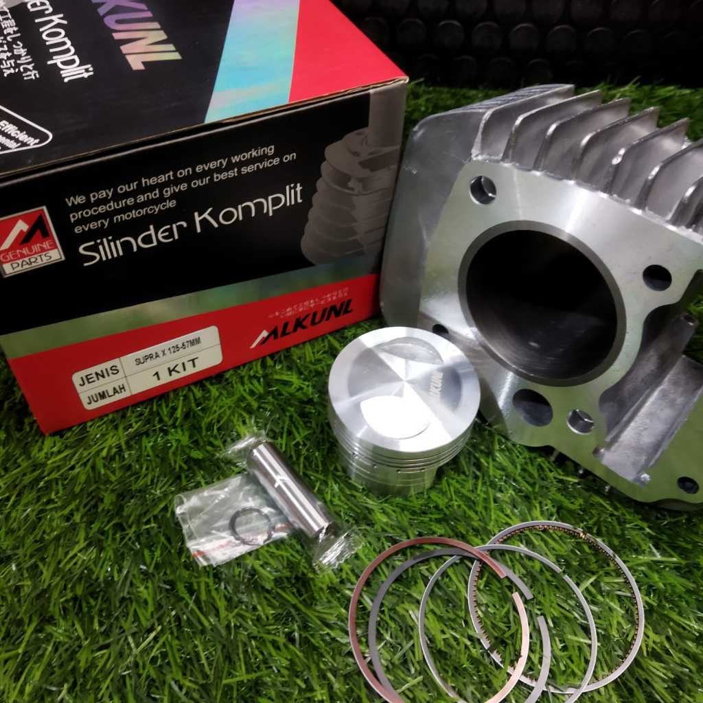 BLOK SEHER/BORING KARISMA SUPRA X 125 KARBU BORE UP 57MM/CYLINDER BLOK BORE UP 57 MM KHARISMA POWERO