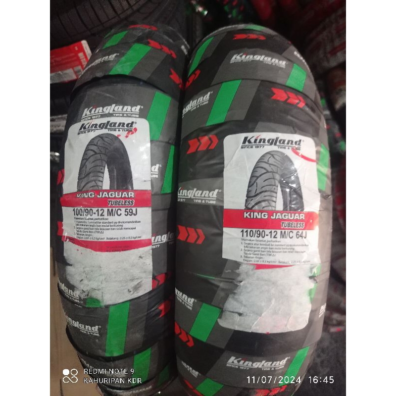 Ban Motor Scoopy Vespa : Kingland tubles 100/90-12 110/90-12
