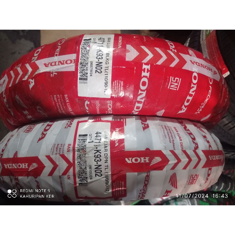 Ban Motor Scoopy Vespa : Federal AHM tubles 100/90-12 110/90-12