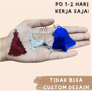 Custom Tag Lucu Hampers Christmas Akrilik | Kartu Ucapan Natal | Hang Tag Natal Acrylic | Pohon Nata