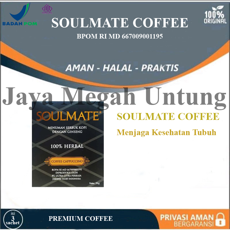 SoulMate Coffee 1 Box (3 sachet) - Kopi Soul Mate Gingseng Premium