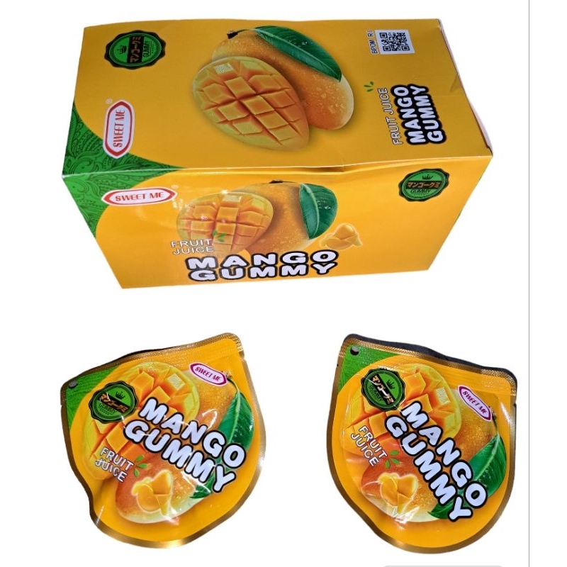 

sweet me permen lunak jelly manggo gummy / permen lunak jelly mangga kupas 1 box isi 30 pcs