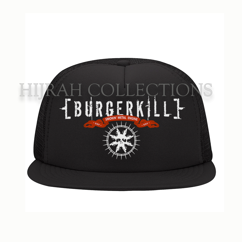 Topi Musik BURGERKILL Band Smokin Metal Engine Topi Snapback/Trucker jaring Premium distro topi BK