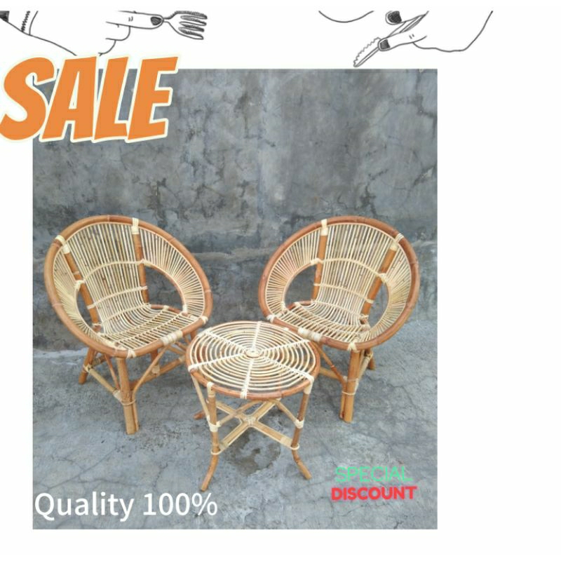 KURSI ROTAN BARON //KURSI TERAS ROTAN// KURSI SANTAI