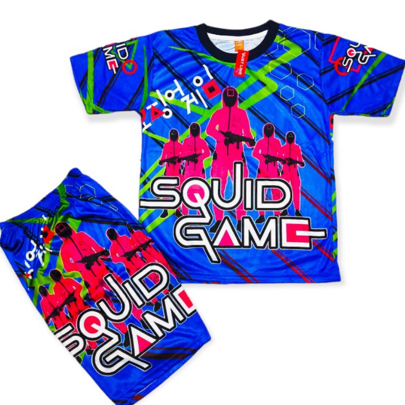PANAS SETELAN BAJU ANAK GAME SQUID SETELAN BAJU GAME SQUID
