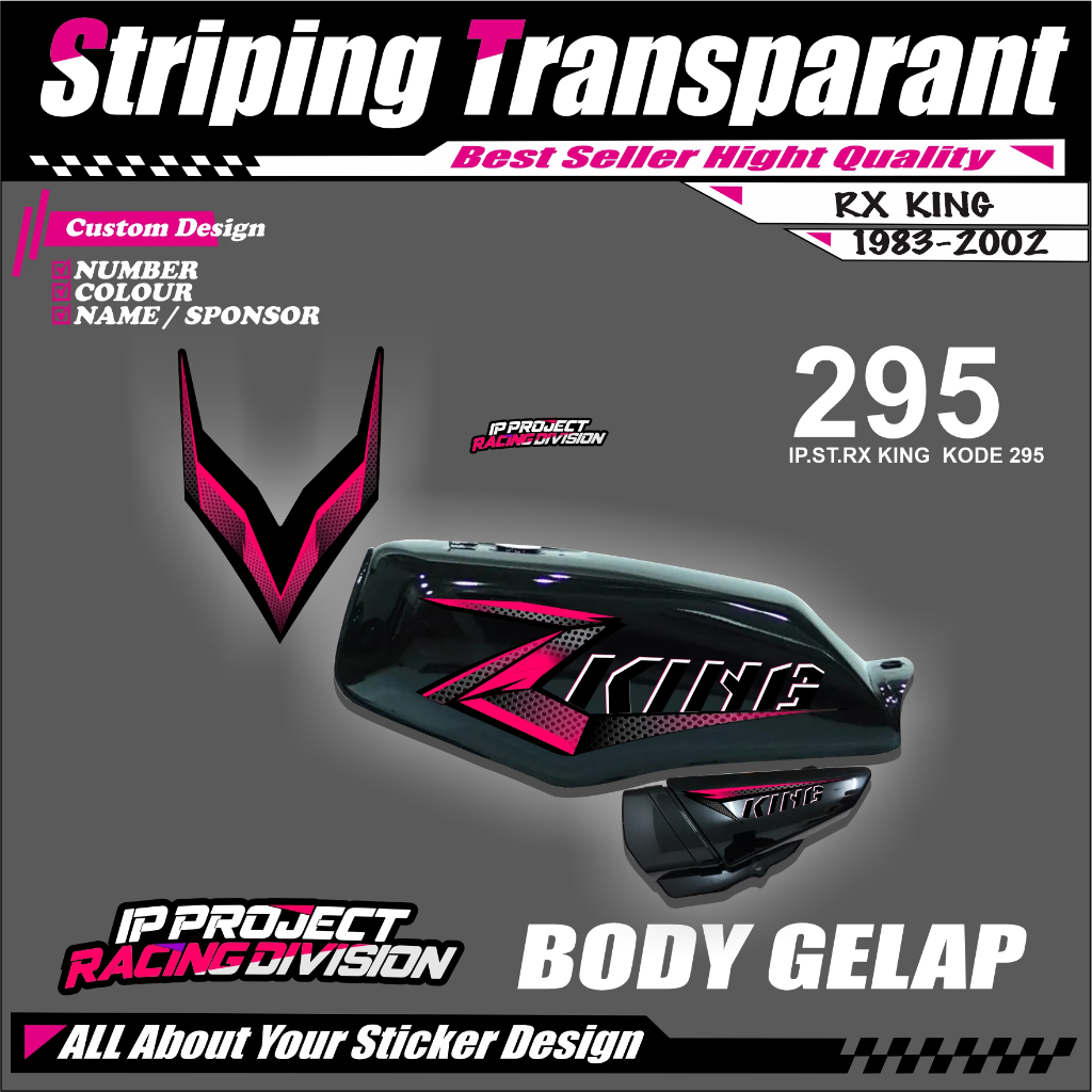 RX KING 1983 - 2002 (COD) STIKER STRIPING MOTOR YAMAHA RX KING FI HOLOGRAM DAN TRANSPARAN