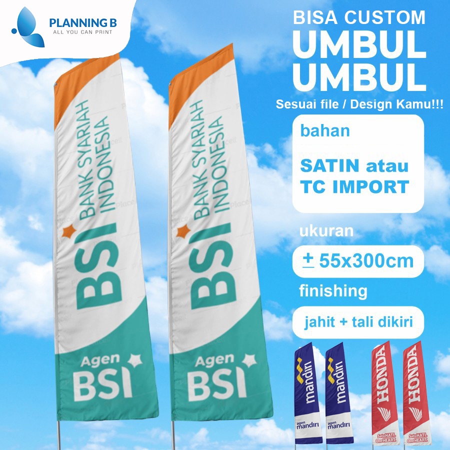 Cetak / Print Umbul-Umbul Ukuran Standar / Custom