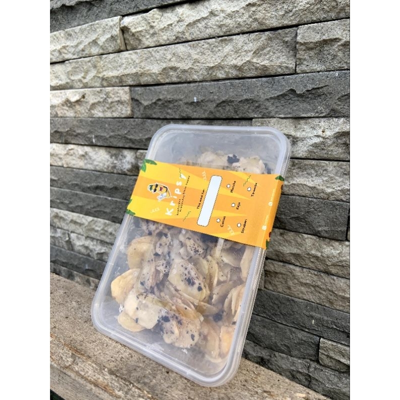 

Kripsy Happy | Keripik Pisang Rasa Tiramisu