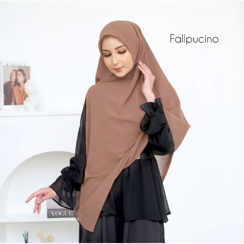 hijab segi empat zipper ceruty bebydoll polos khimar segi empat zipper resleting hijab instan zipper